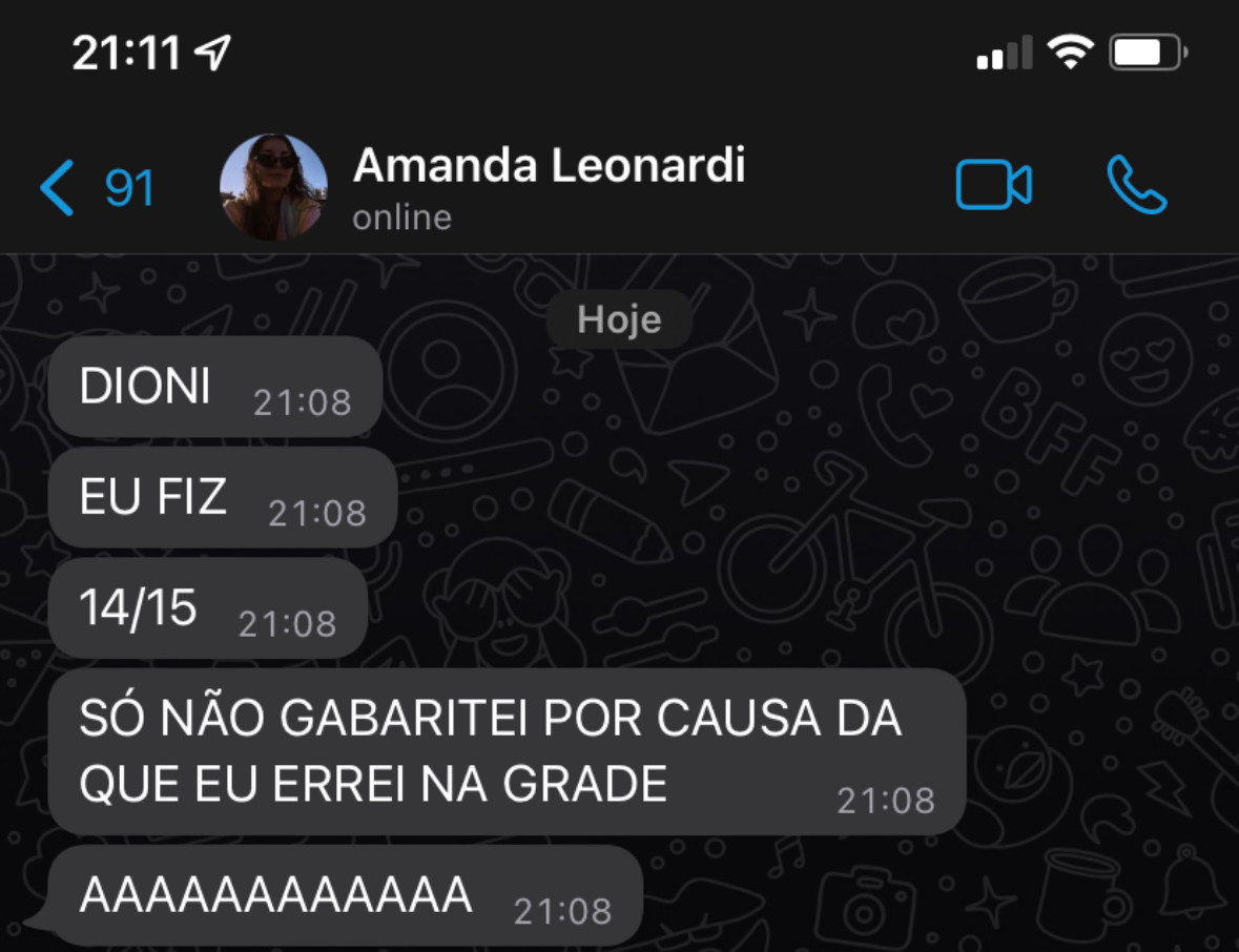 Amanda Leonardi — 14/15 em História